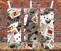 Playing Cards - 3D Effect - Tumbler Wrap - Sublimation Transfers