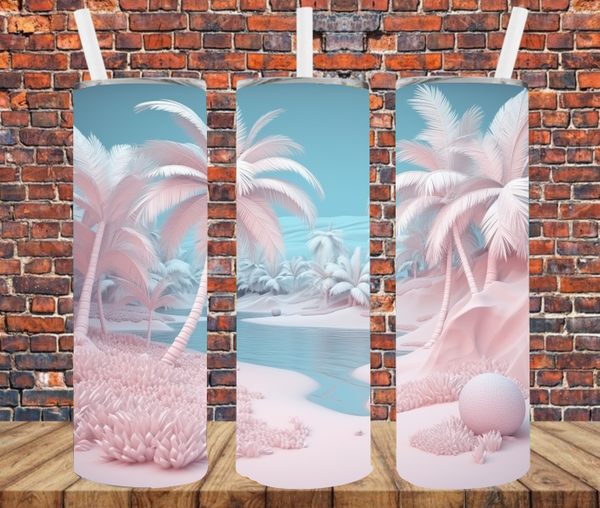 Fantasy Beach Scene - Tumbler Wrap - Sublimation Transfers
