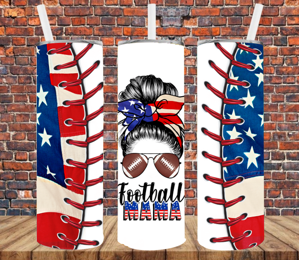 Football Mom - Tumbler Wrap Sublimation Transfers