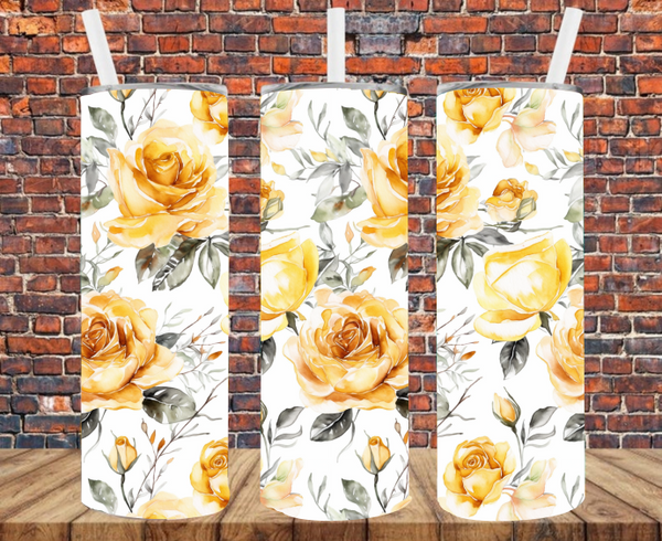 Yellow Roses - Tumbler Wrap Sublimation Transfers