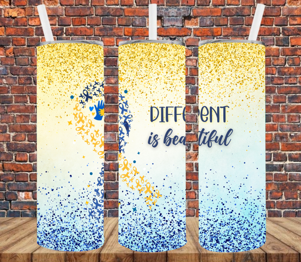 Different Is Beautiful - Tumbler Wrap Sublimation Transfers
