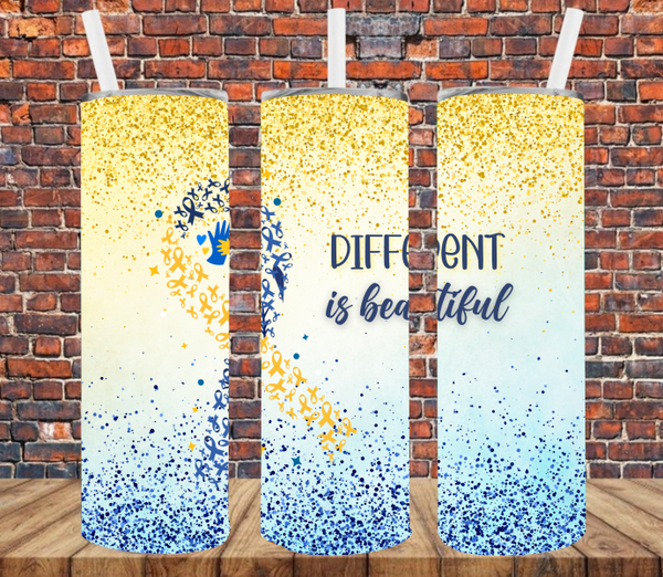 Different Is Beautiful - Tumbler Wrap Vinyl Transfers