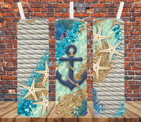 Nautical Anchor & Ropes - Tumbler Wrap Vinyl Transfers