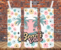 Beach Vibes - Tumbler Wrap - Sublimation Transfers