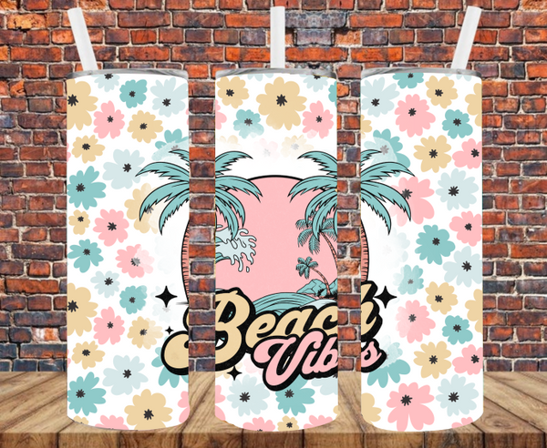 Beach Vibes - Tumbler Wrap - Sublimation Transfers