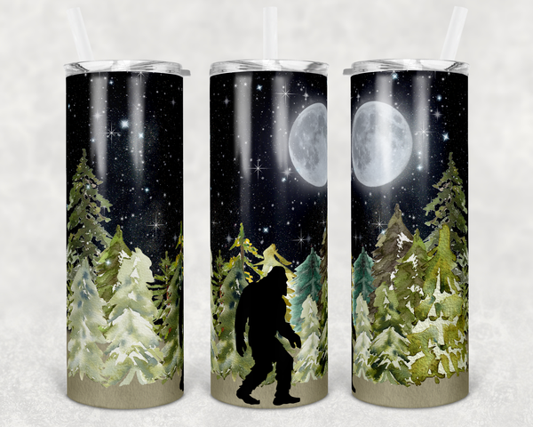 Bigfoot in the Moonlight - Tumbler Wrap Sublimation Transfers