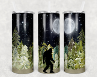 Bigfoot in the Moonlight - Tumbler Wrap Vinyl Transfers