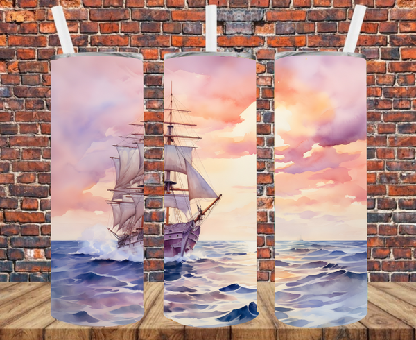 Sailing Ship - Tumbler Wrap - Sublimation Transfers