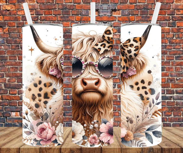 Sassy Country Cow - Tumbler Wrap - Sublimation Transfers