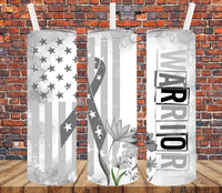 Grey Lung Cancer Warrior - Tumbler Wrap Sublimation Transfers