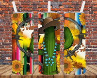 Western Cactus Wrap - Tumbler Wrap Vinyl Transfers