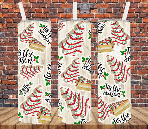 Tis The Season Snack Cakes - Tumbler Wrap Vinyl Transfers