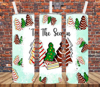 Tis The Season Snack Cakes - Tumbler Wrap Vinyl Transfers