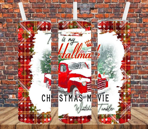 This Is My Christmas Movie Watching Tumbler - Tumbler Wrap Vinyl Transfers