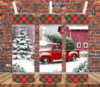 Christmas Vintage Truck - Tumbler Wrap Vinyl Transfers