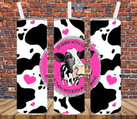 Cow Design - Tumbler Wrap Vinyl Transfers