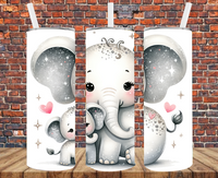 Elephant with Baby - Tumbler Wrap - Sublimation Transfers