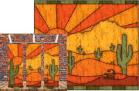 Stained Glass Desert Cactus - Tumbler Wrap Vinyl Transfers