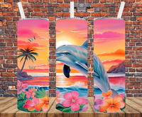 Dolphin - Tumbler Wrap - Sublimation Transfers