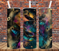 Electric Dragonflies - Tumbler Wrap Sublimation Transfers