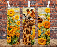 Giraffe - Tumbler Wrap - Sublimation Transfers