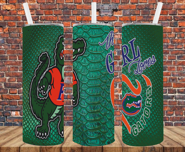 This Girl Loves Gators - Tumbler Wrap - Sublimation Transfers