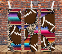 Football Hearts - Tumbler Wrap Sublimation Transfers