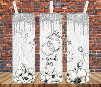 Future Mrs. I Said Yes - Tumbler Wrap Sublimation Transfers