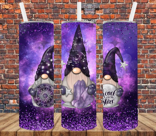 Reach for the Stars Gnomes - Tumbler Wrap Vinyl Transfers