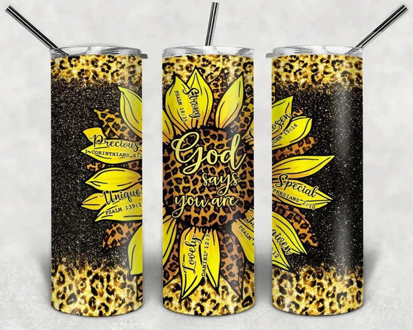 God Says You Are - Tumbler Wrap Sublimation Transfers