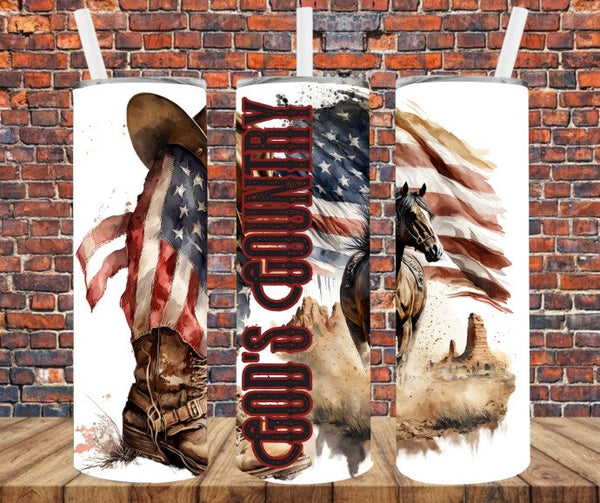 God's Country - Tumbler Wrap Sublimation Transfers