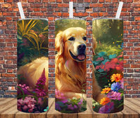 Golden Retriever - Tumbler Wrap Sublimation Transfers