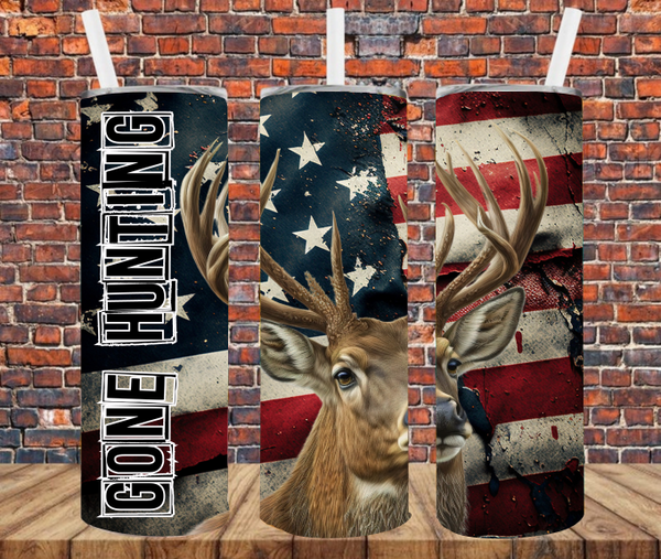Gone Hunting - Tumbler Wrap - Sublimation Transfers
