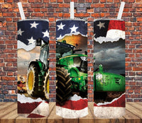 Farming Tractor - Tumbler Wrap Vinyl Transfers