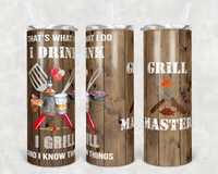Grill Master Father's Day - Tumbler Wrap Sublimation Transfers