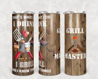 Grill Master Father's Day - Tumbler Wrap Vinyl Transfers