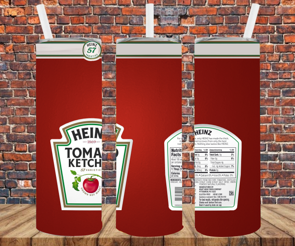 Tomato Ketchup - Tumbler Wrap Sublimation Transfers