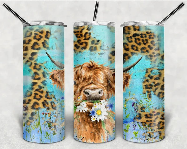 Highlander Cow - Tumbler Wrap Vinyl Transfers