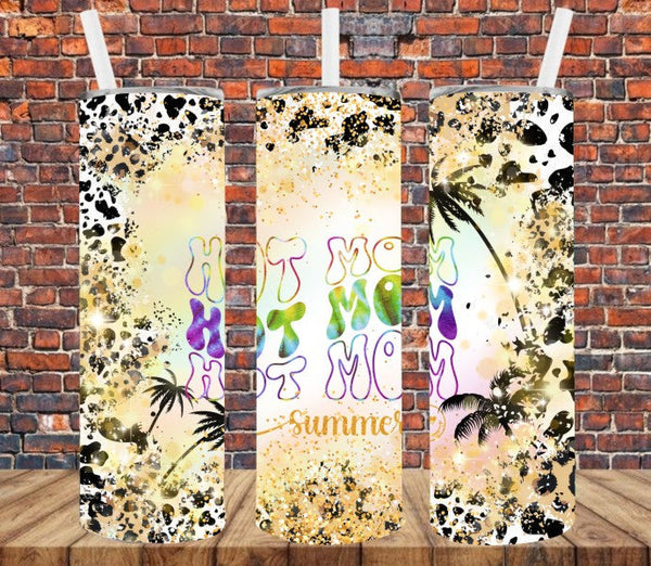 Hot Mom Summer - Tumbler Wrap Vinyl Transfers