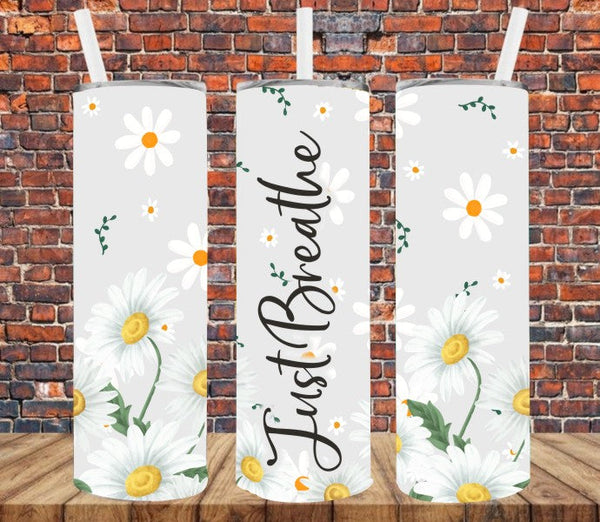 Just Breathe - Tumbler Wrap Vinyl Transfers