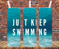 Keep Swimming - Tumbler Wrap - Sublimation Transfers