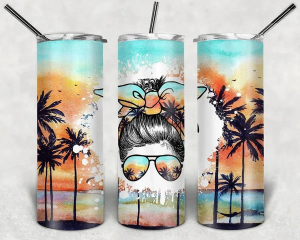 Beach Lady - Tumbler Wrap Vinyl Transfers