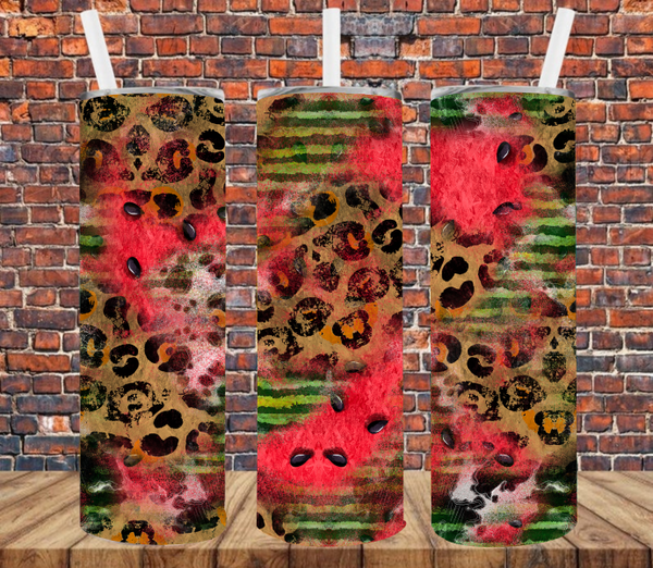 Watermelon & Leopard - Tumbler Wrap Sublimation Transfers