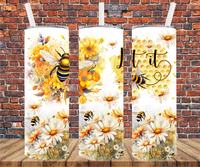 Let It Bee - Tumbler Wrap - Sublimation Transfers