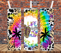 Life is Better in Flip Flops - Tumbler Wrap Vinyl Transfers