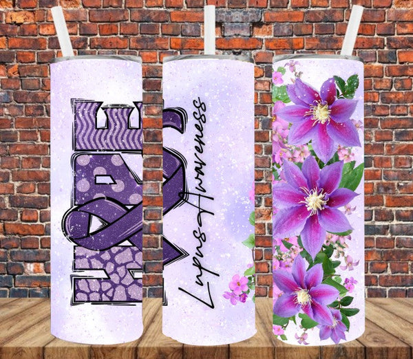 Lupus Awareness - Tumbler Wrap Vinyl Transfers