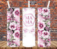Mama Pink Floral - Tumbler Wrap Sublimation Transfers