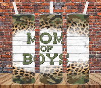 Mom of Boys - Tumbler Wrap Sublimation Transfers