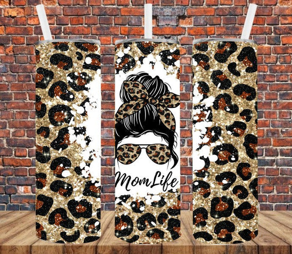 Leopard Mom Life - Tumbler Wrap Vinyl Transfers