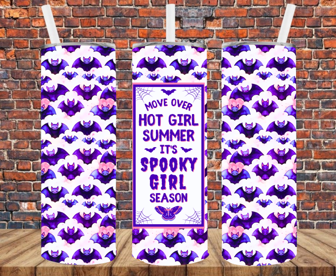 Halloween 20 Oz Tumbler Wrap, Spooky Bitch PNG, Move Over Hot Girl